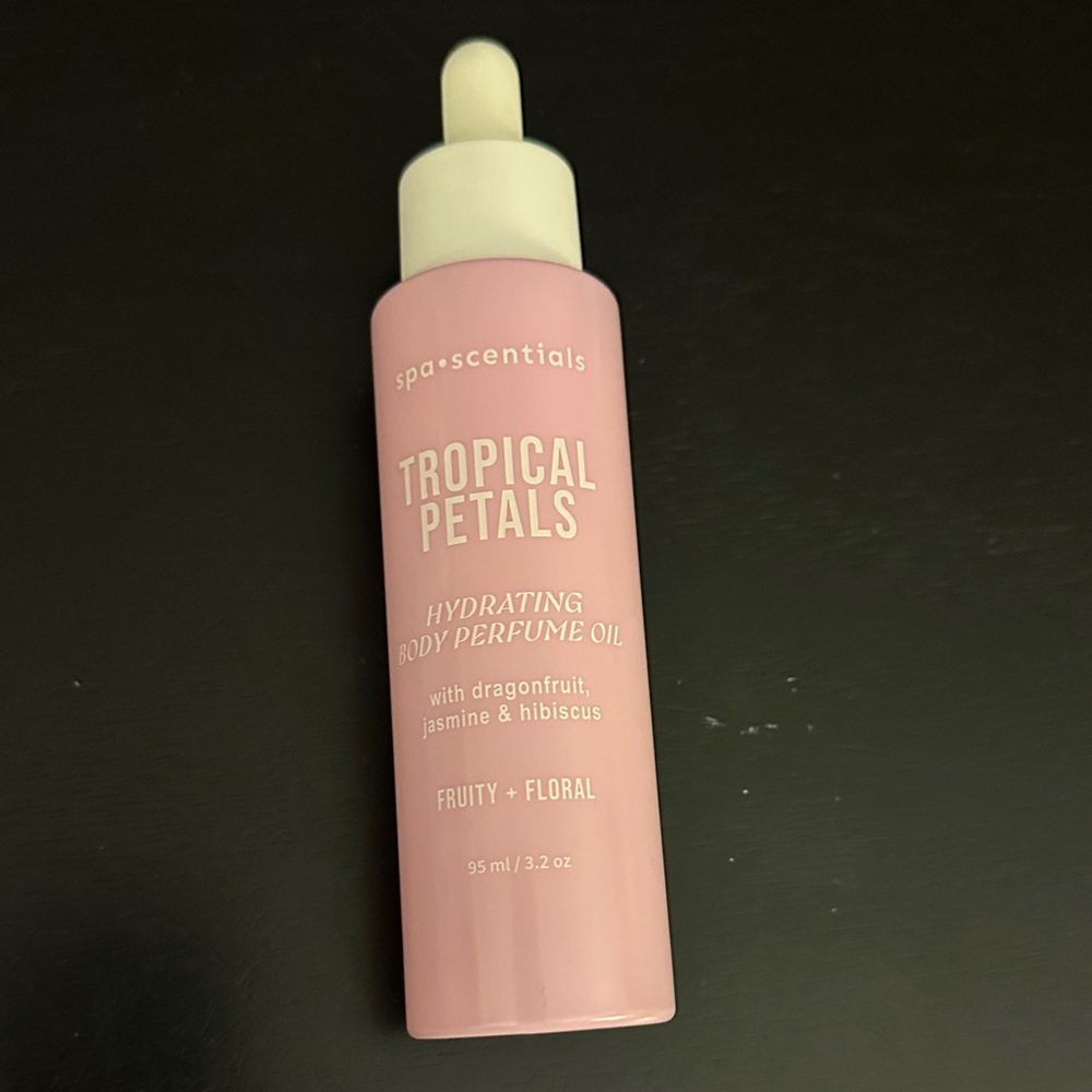 spa scentials Tropical Petals Hydrating Body Perfume Oil fruity floral